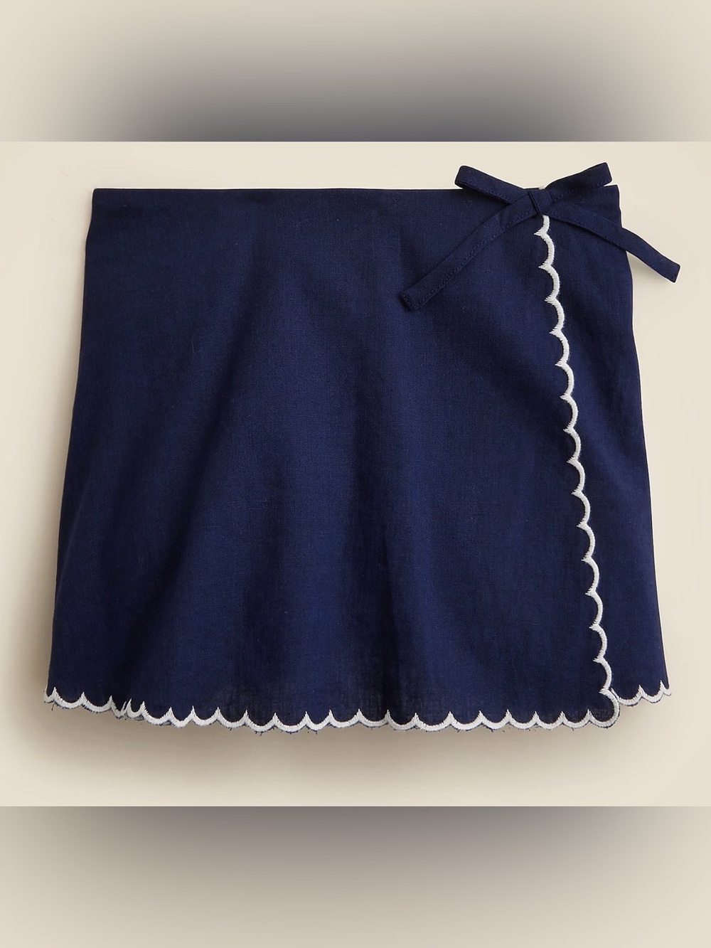 Crewcuts Girls Scallop Trim Navy and White Skort Size 5 - C36-062